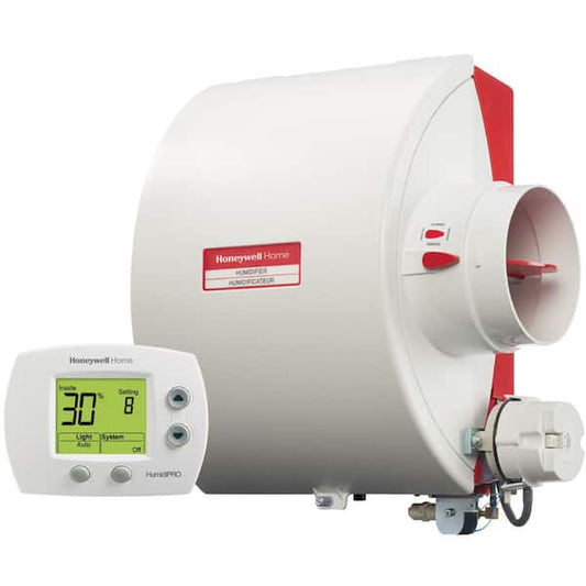 Honeywell Home HE280D 17 Gallon Flow-Through Bypass Whole House Humidifier and Digital Humidistat HE280D2001/U