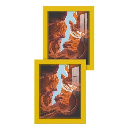 Wexford Home Modern 8 in. x 10 in. Yellow Picture Frame (Set of 2) WF011F-2